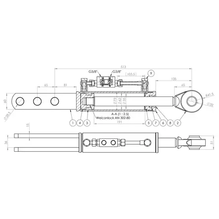 HYDRAULINEN KALTEVUUDENSÄÄDIN 63/35-513 - Nostolaite - T1700 - 2