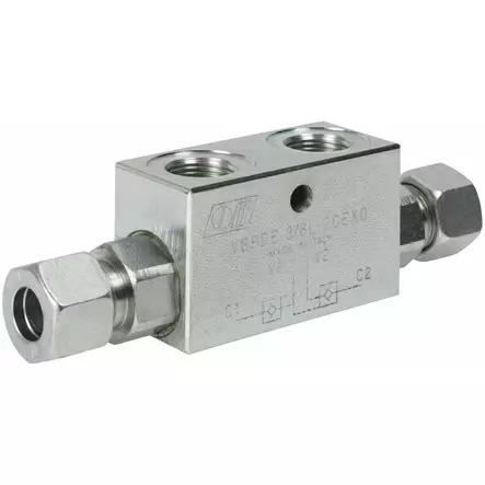 KAKSOISLUKKOVENTTIILI 3/8 VBPDE-L L12 PUTKILIITIN - Hydrauliikkaventtiilit - H80110 - 1