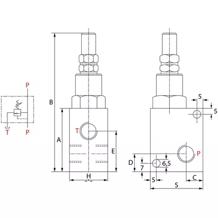 PAINEENRAJOITUSVENTTIILI 3/4 VMP 10-180 BAR - Hydrauliikkaventtiilit - H80720-180 - 2