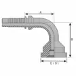 LAIPPALIITIN SAE-3000PSI 44.5MM-1.1/4 90 - Hydrauliikkaliittimet - P233901620 - 2