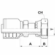 LETKULIITIN ORFS 2-1.1/4 SUORA SISÄKIERRE - Hydrauliikkaliittimet - PS224102420 - 3
