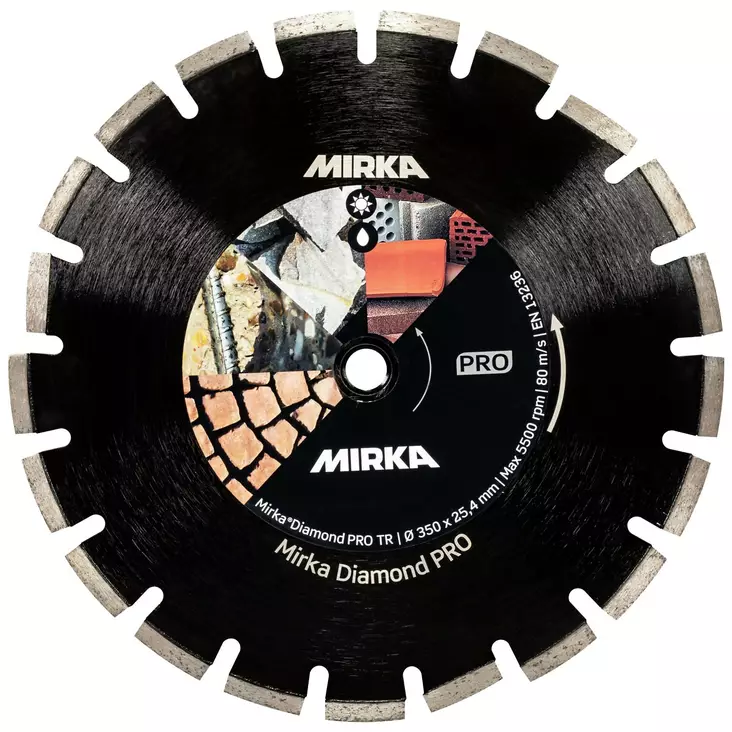 TIMANTTILAIKKA 350X25,4MM MIRKA ASFALTTI - Työkalujen Laikat - MIR5020 - 1