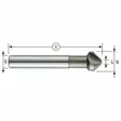 SENKKAUSTERÄ 6,3MM 90 HSS DIN335C - Poranterät - AL229206301 - 2
