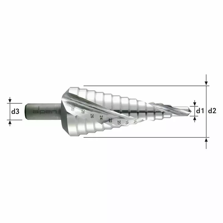 ASKELPORA 6-30MM HSS-CO - Poranterät - AL72606301 - 1