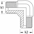 KULMANIPPA BSP 3/4 90 ULKOKIERRE-ULKOKIERRE - Hydrauliikkaliittimet - BSP7011212 - 2