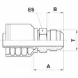 LETKULIITIN JIC 1.5/16-3/4 SUORA ULKOKIERRE - Hydrauliikkaliittimet - PS125101612 - 3