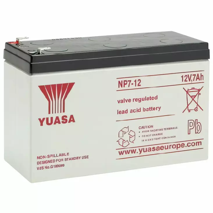 AKKU YUASA SULJETTU 12V/7AH 151X65X97,5 - 12V akut - NP7-12 - 1