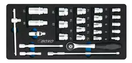 HYLSYSARJA 3/8" BOXO PT - Työkaluvaunut - 284-BX002 - 1
