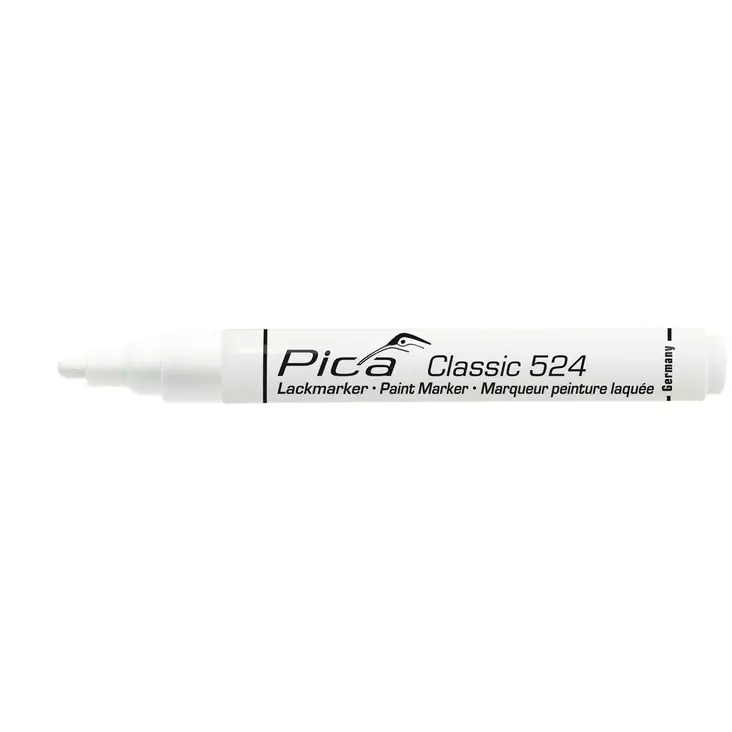 PICA 524 Classic 2-4mm valkoinen maalikynä - Piirtopuikot, kynät ja merkintätyökalut - P52452 - 1
