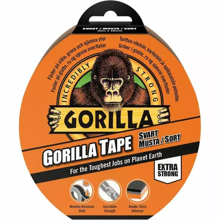 GORILLA-TEIPPI MUSTA 48MM X 32M - Teipit, kelmut ja suojat - GOR24603 - 1