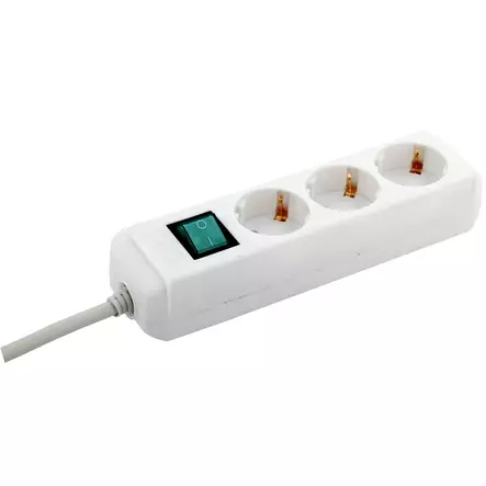 JATKOJOHTO 3-OS 5M VALKOINEN KYTKIMELLÄ - Johdot ja kaapelit - BR003 - 1