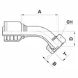 LETKULIITIN DKOS-38 M52X2-1.1/2 45 SISÄKIERRE - Hydrauliikkaliittimet - PS216403824 - 3