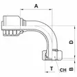 LETKULIITIN DKOS-38 M52X2-1.1/2 90 SISÄKIERRE - Hydrauliikkaliittimet - PS216903824 - 3