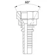 LETKULIITIN JIS M14X1.5-1/4 SUORA SISÄK. KOMATSU - Hydrauliikkaliittimet - P240101404 - 3