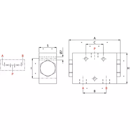 JAKOVENTTIILI 1/2 + 2X3/8 DFL 25-40L 250BAR - Hydrauliikkaventtiilit - H81025 - 2