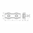VAIJERILUKKO DUPLEX 6MM A4 - Hakaset ja lukot - IP5305 - 2