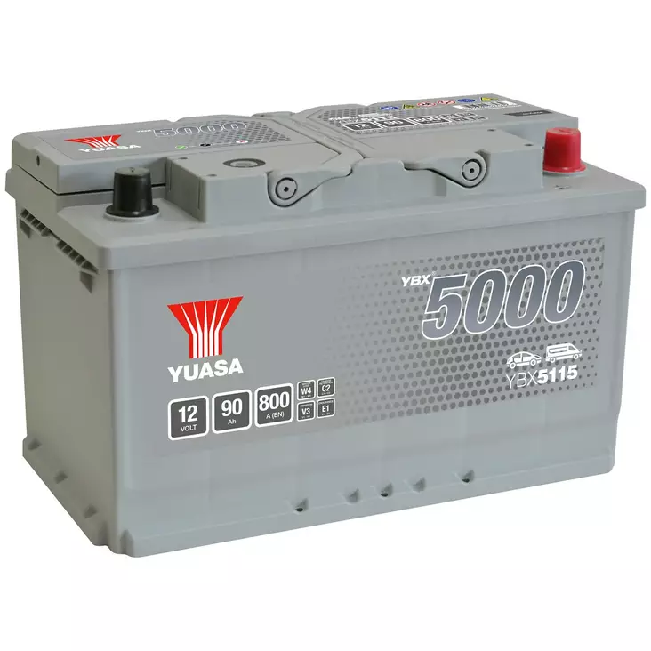 AKKU YUASA 90AH -+ 315X175X190 - 12V akut - YBX5115 - 1