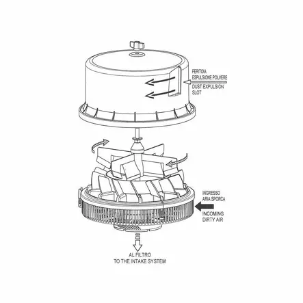 ESIPUHDISTIN VORTEX CV 63MM - Suodattimet - CV15276 - 2