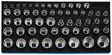 HYLSYSARJA 12-KULMAISET 1/4",3/8",1/2" - Työkaluvaunut - 284-BX646 - 1