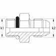 KAKSOISNIPPA BSP-JIC 1.1/4-1.5/16 ULKOKIERRE - Hydrauliikkaliittimet - BSP2062016 - 3