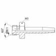 KIERRETTÄVÄ BSP 1-1 SUORA UK LETKULIITIN - Hydrauliikkaliittimet - K105101616 - 3