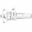 KIERRETTÄVÄ JIC 9/16-3/8 SUORA SK LETKULIITIN - Hydrauliikkaliittimet - K225100606 - 3