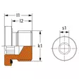 KUUSIOKOLOTULPPA BSP 3/8 ULKOKIERRE - Hydrauliikkaliittimet - DIN02606 - 3