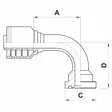 LAIPPALIITIN SAE-6000PSI 47,6MM-1 90 - Hydrauliikkaliittimet - PS236901616 - 2