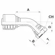 LETKULIITIN BSP 3/8-3/8 45 SISÄKIERRE - Hydrauliikkaliittimet - PS205400606 - 3
