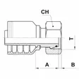 LETKULIITIN DKOS-30 M42X2-1 SUORA SISÄKIERRE - Hydrauliikkaliittimet - PS216103016 - 3