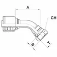 LETKULIITIN JIC 1.5/8-1 45 SISÄKIERRE - Hydrauliikkaliittimet - PS225402016 - 3