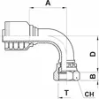 LETKULIITIN JIC 3/4-3/8 90 SISÄKIERRE - Hydrauliikkaliittimet - PS225900806 - 2