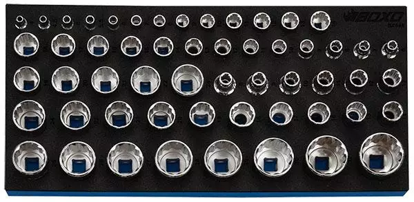 HYLSYSARJA 12-KULMAISET 1/4",3/8",1/2" - Työkaluvaunut - 284-BX646 - 1