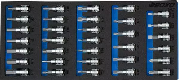 HYLSYSARJA 3/8" TORX/KUUSIO/XZN/PH/URA - Työkaluvaunut - 284-BX316 - 1