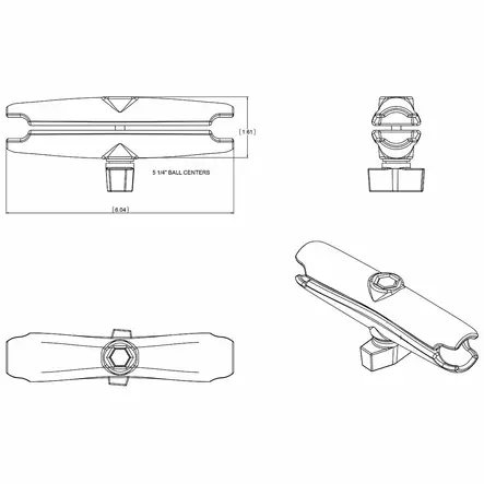 VARSI B PITKÄ 150MM - Ram mounts telineet - RAMB27 - 2