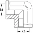 KULMANIPPA BSP 1/2 90 KIINTEÄ SISÄKIERRE - Hydrauliikkaliittimet - BSP90008 - 2