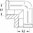 KULMANIPPA BSP 1/2 90 KIINTEÄ SISÄKIERRE - Hydrauliikkaliittimet - BSP90008 - 2