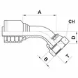 LETKULIITIN ORFS 1-1/2 45 SISÄKIERRE - Hydrauliikkaliittimet - PS224401008 - 3