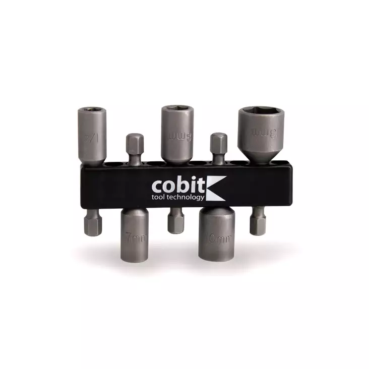COBIT 5-osainen 1/4"-7-8-10-13mm magneettihylsysarja - Ruuvauskärjet - 02398 - 1