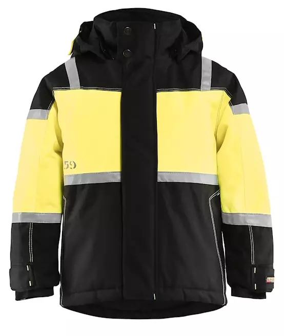 Lasten talvitakki C128 Musta/keltainen - Blåkläder Työtakit - 485819779933-C128 - 1