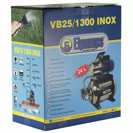 PAINEVESIAUTOMAATTI 1300W INOX - Puutarhapumput - EL009 - 2