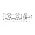 VAIJERILUKKO DUPLEX 6MM A4 4KPL - Hakaset ja lukot - IP5305A - 2
