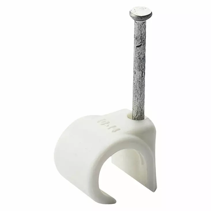 NAULAKIINNIKE 8-12MM VALKOINEN 100KPL - Suojaputket ja kiinnikkeet - AM0016A - 1
