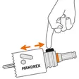 MANDREX 11mm HSS-pitkä pikaistukka ohjainporalla - Poranterät - MX200020B - 4