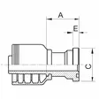LAIPPALIITIN CAT-6000PSI 54MM-1 SUORA - Hydrauliikkaliittimet - PS236102016C - 3
