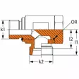 BANJOLIITIN 20MM-3/4 BSP ULKOKIERRE ED-TIIVISTYS - Hydrauliikkaliittimet - DIN5052012S-ED - 2