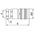 FLAT-FACE PIKALIITIN 3/4 RUNKO PAINEENPOISTOLLA - Hydrauliikkaliittimet - 3FFH1234GASF - 3