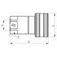 PIKALIITIN RUNKO 1.1/2 BSP ISO B 7241-1 FASTER - Hydrauliikkaliittimet - HNV112GASF - 5
