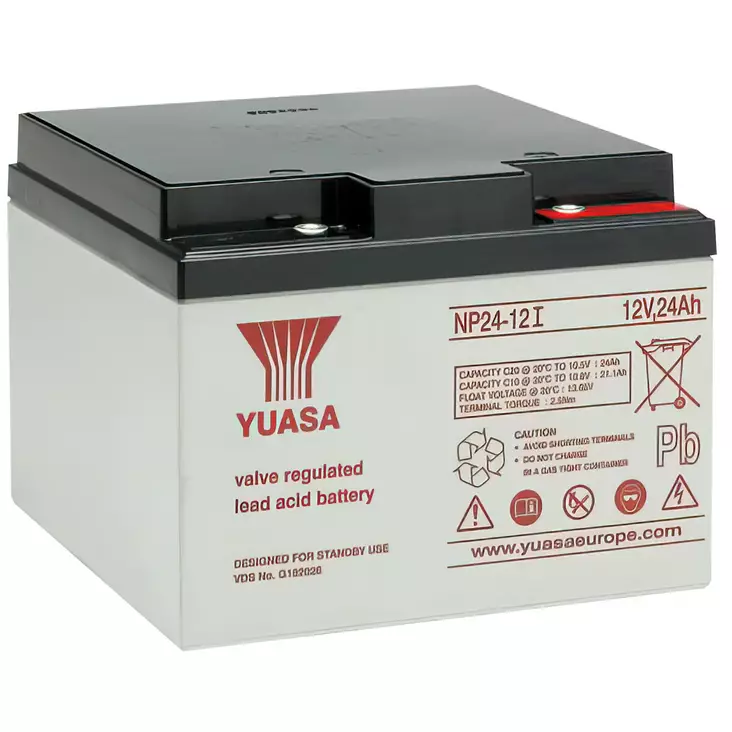 AKKU YUASA SULJETTU 12V/24AH 166X175X125 - 12V akut - NP24-12I - 1