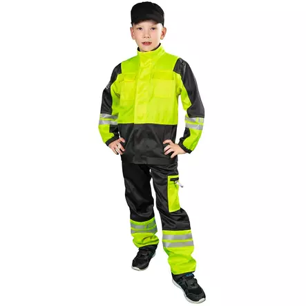 HOUSUT LASTEN AARON FL.KEL/MUSTA - Patron Työhousut - PAT584K - 1